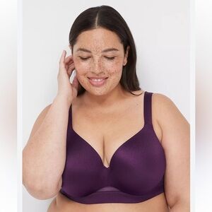 Cacique 40DD Comfort Bliss Lightly Lined No-Wire Bra purple